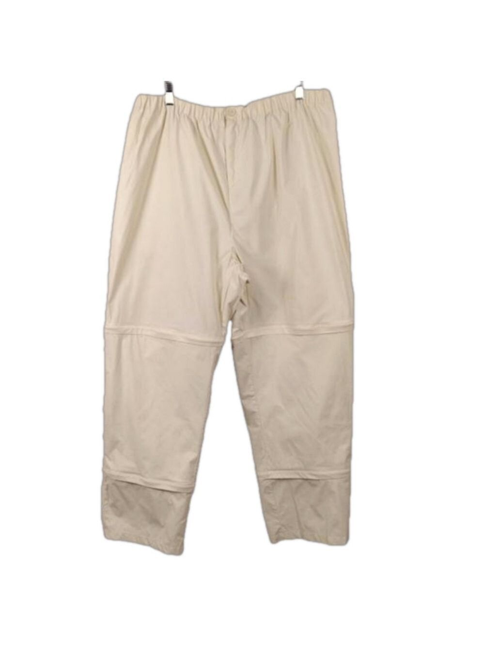 Junonia Active Wear Cream High Rise Straight Leg Capri Bermuda Zip Off Pant